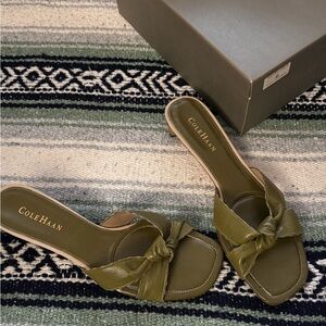 cole haan green kitten heel